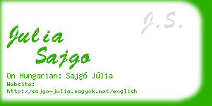 julia sajgo business card